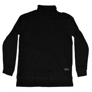 Raised by Wolves Men's Small Black Turtleneck Long Sleeve Sweatshirt Casual Cozy